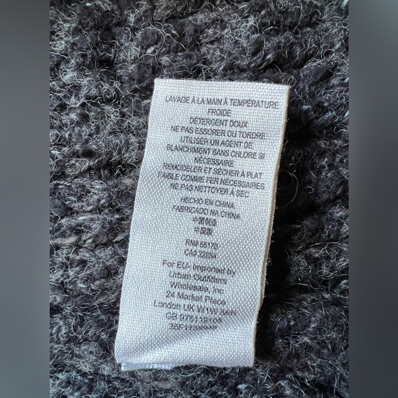 Free People Womens Knit Toggle Sweater Coat with Hood Charcoal Gray Size Medium - Picture 13 of 14